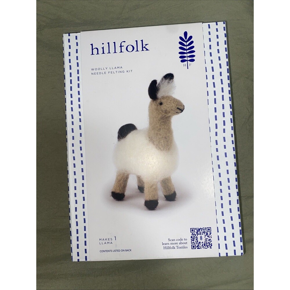 Hillfolk Woolly Llama Needle Felting Kit New Unopened
